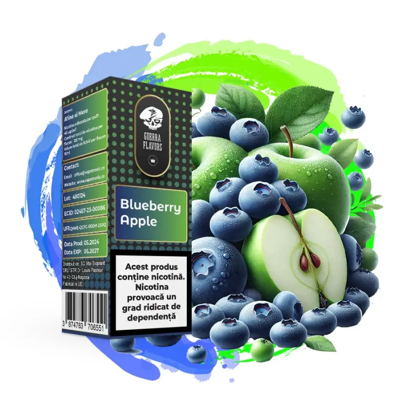 Lichid GuerraLiq 10 ml - BLUEBERRY APPLE Lichid GuerraLiq 10 ml - BLUEBERRY APPLE