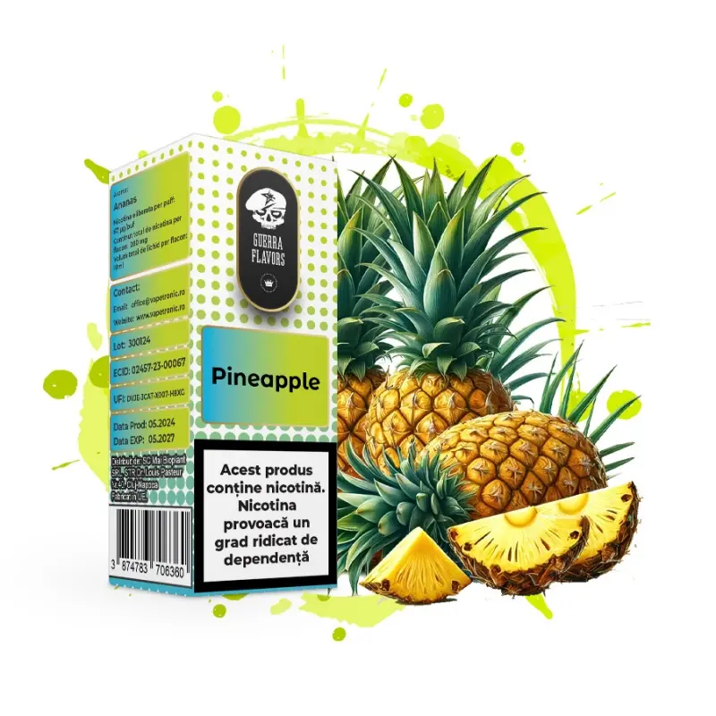 Lichid GuerraLiq SALT 10 ml - PINEAPPLE 20 MG Lichid GuerraLiq SALT 10 ml - PINEAPPLE 20 MG