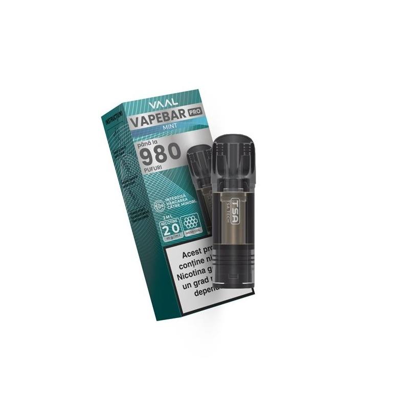 Cartus Vapebar PRO 980 pufuri 20mg - Mint Cartus Vapebar PRO 980 pufuri 20mg - Mint