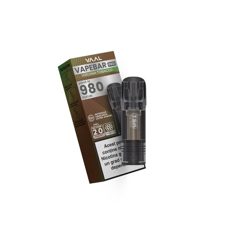 Cartus Vapebar PRO 980 pufuri 20mg - Virginia Tobacco Cartus Vapebar PRO 980 pufuri 20mg - Virginia Tobacco