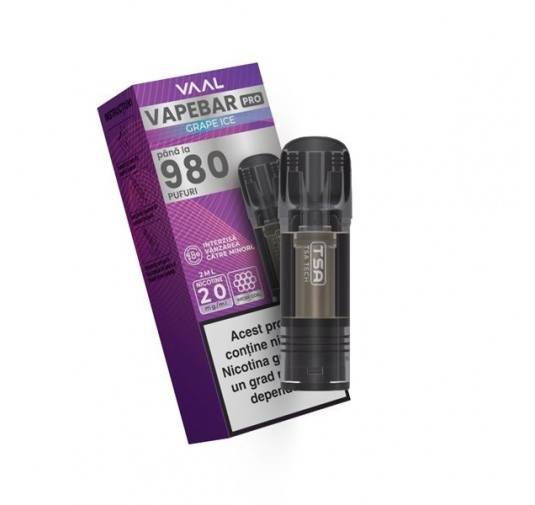 Cartus Vapebar PRO 980 pufuri 20mg - Grape Ice
