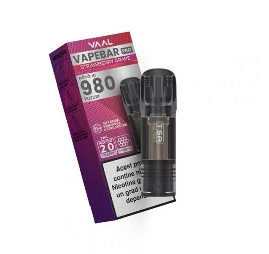 Cartus Vapebar PRO 980 pufuri 20mg - Strawberry Grape