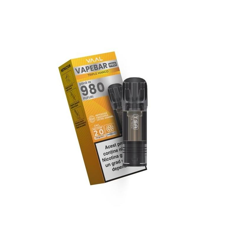 Cartus Vapebar PRO 980 pufuri 20mg - Triple Mango Cartus Vapebar PRO 980 pufuri 20mg - Triple Mango