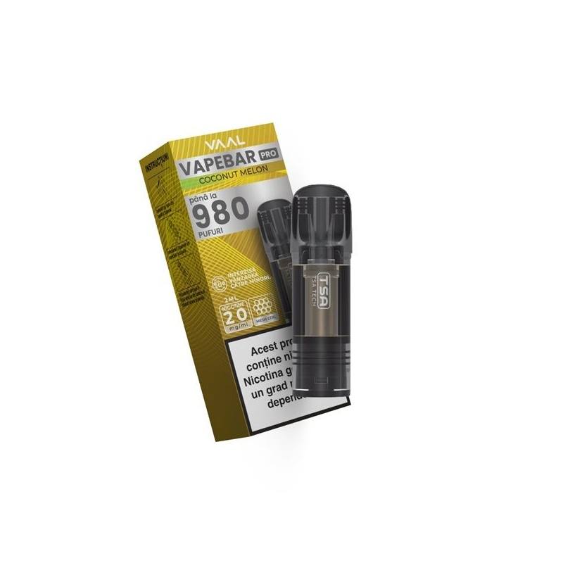 Cartus Vapebar PRO 980 pufuri 20mg - Coconut Melon Cartus Vapebar PRO 980 pufuri 20mg - Coconut Melon