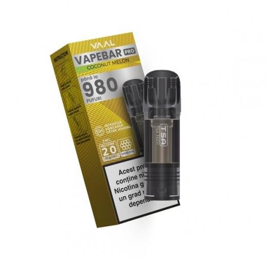 Cartus Vapebar PRO 980 pufuri 20mg - Coconut Melon