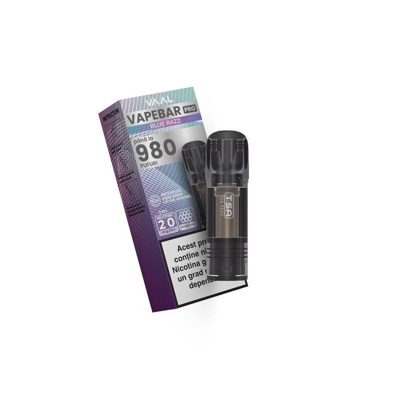 Cartus Vapebar PRO 980 pufuri 20mg - Blue Razz Cartus Vapebar PRO 980 pufuri 20mg - Blue Razz