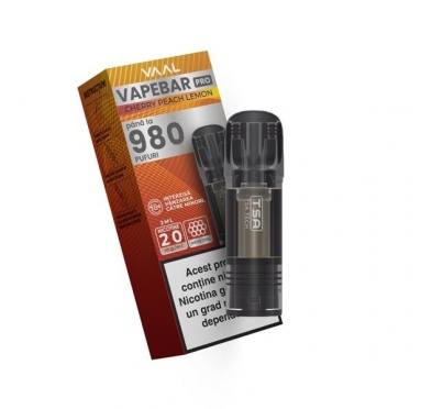 Cartus Vapebar PRO 980 pufuri 20mg - Cherry Peach Lemon