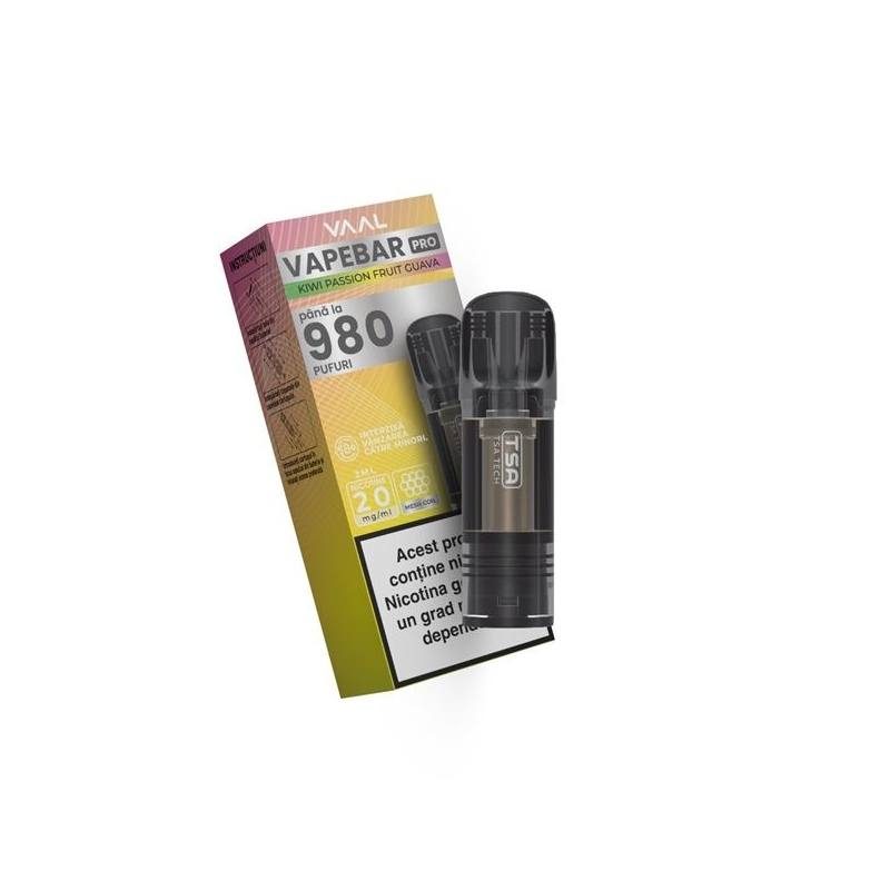 Cartus Vapebar PRO 980 pufuri 20mg - Kiwi Passion Fruit Guava Cartus Vapebar PRO 980 pufuri 20mg - Kiwi Passion Fruit Guava