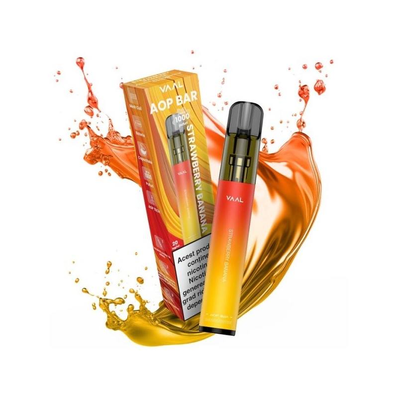 Kit VAAL AOP Bar 1000 pufuri 20mg - Strawberry Banana Kit VAAL AOP Bar 1000 pufuri 20mg - Strawberry Banana
