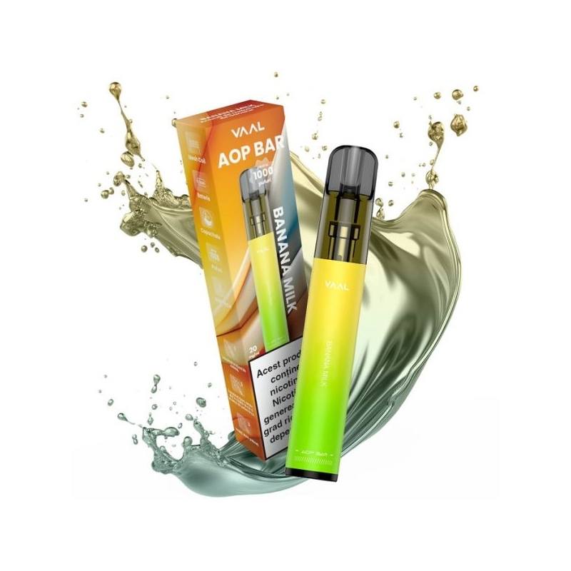Kit VAAL AOP Bar 1000 pufuri 20mg - Banana Milk Kit VAAL AOP Bar 1000 pufuri 20mg - Banana Milk
