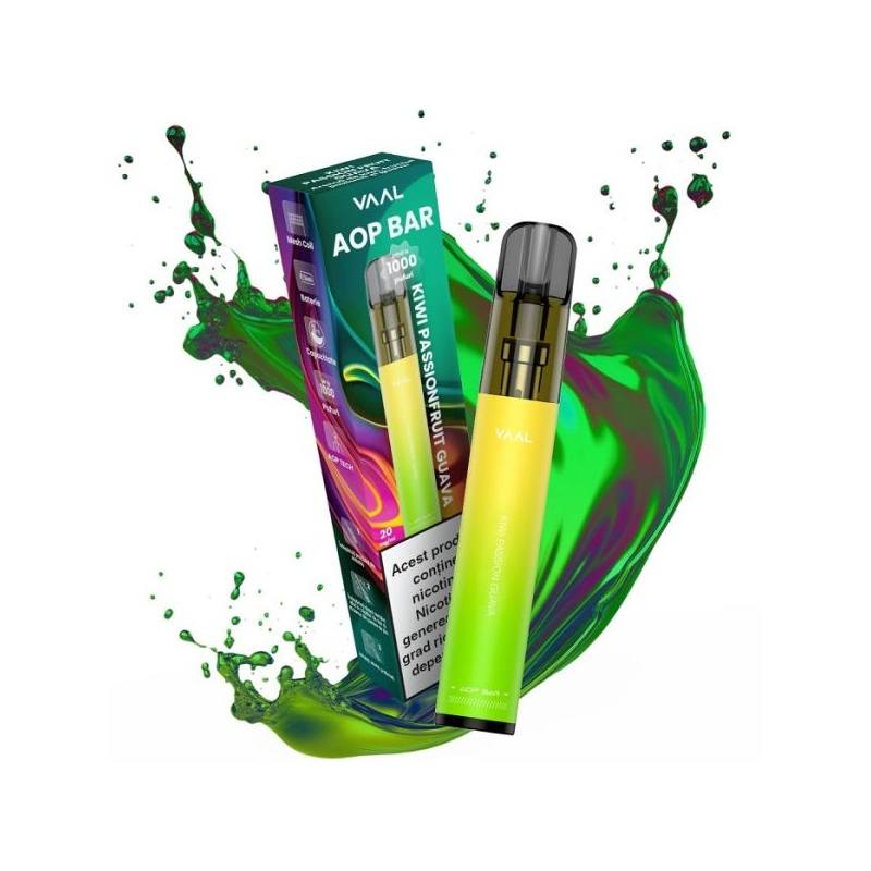 Kit VAAL AOP Bar 1000 pufuri 20mg - Kiwi Passion Fruit Guava Kit VAAL AOP Bar 1000 pufuri 20mg - Kiwi Passion Fruit Guava