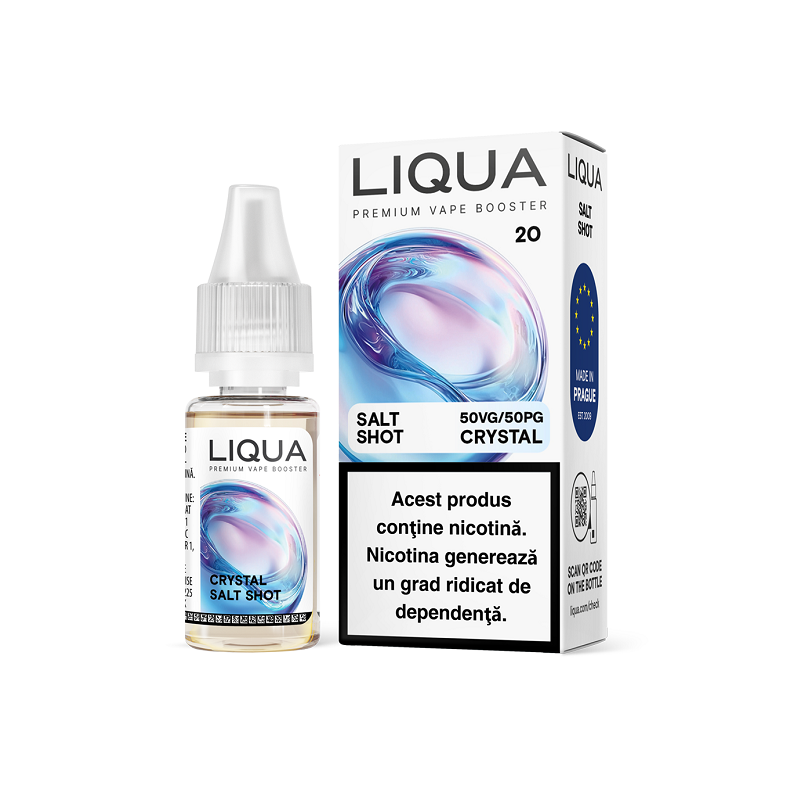 Shot Nicotina Liqua Crystal 10ml - NicSalt - 50VG-50PG