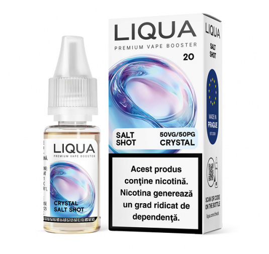 Shot Nicotina Liqua Crystal 10ml - NicSalt - 50VG-50PG
