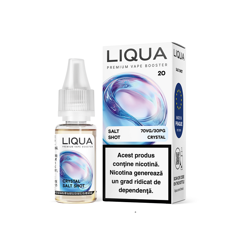 Shot Nicotina Liqua Crystal 10ml - NicSalt - 70VG-30PG