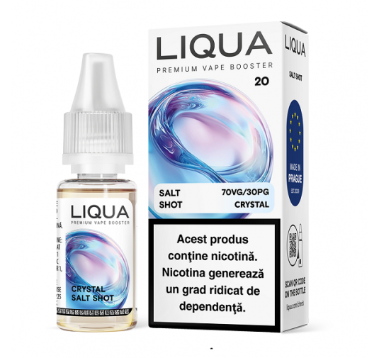 Shot Nicotina Liqua Crystal 10ml - NicSalt - 70VG-30PG