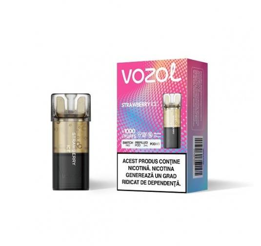 Cartus Vozol Switch Pro 1000 pufuri 20mg - Strawberry Ice