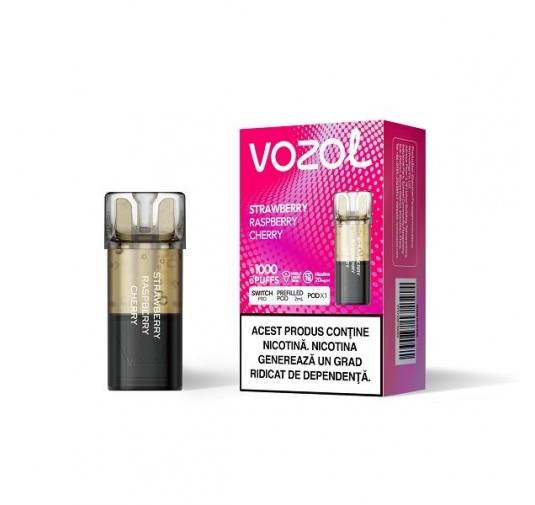 Cartus Vozol Switch Pro 1000 pufuri 20mg - Strawberry Raspberry Cherry