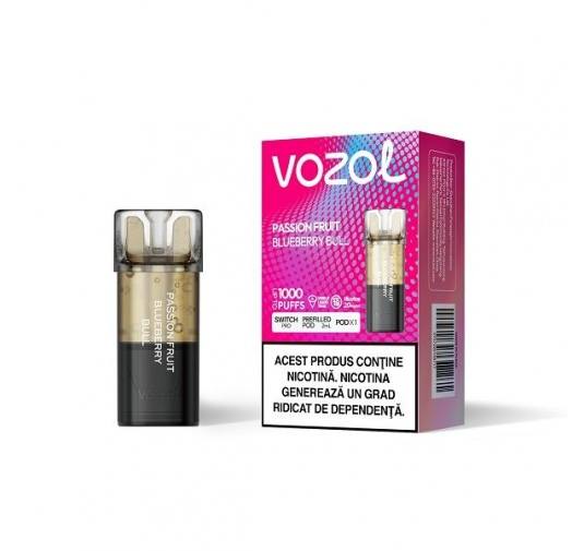 Cartus Vozol Switch Pro 1000 pufuri 20mg - Passion Fruit Blueberry Bull